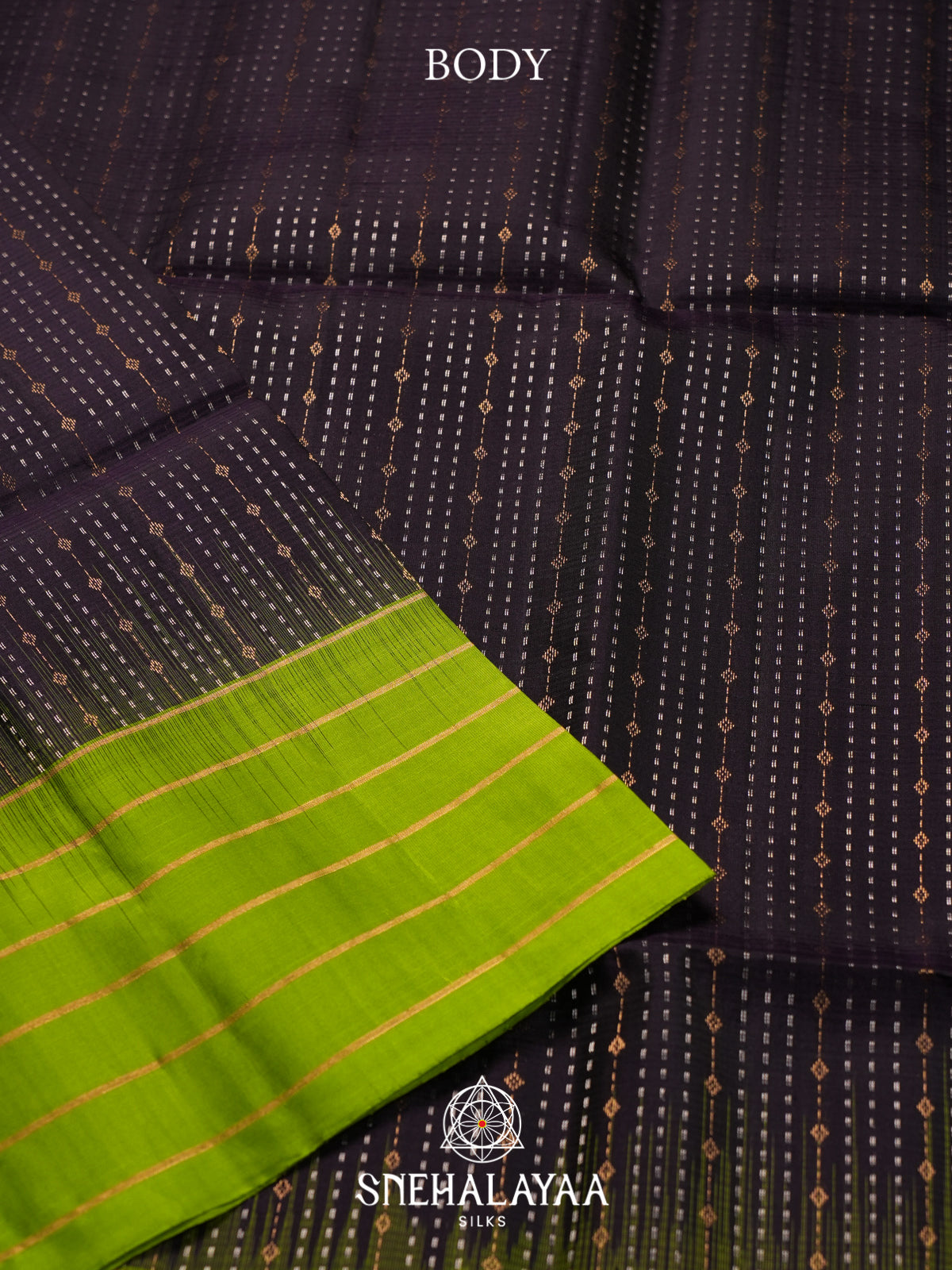 Chocolate Brown Soft Silk Saree