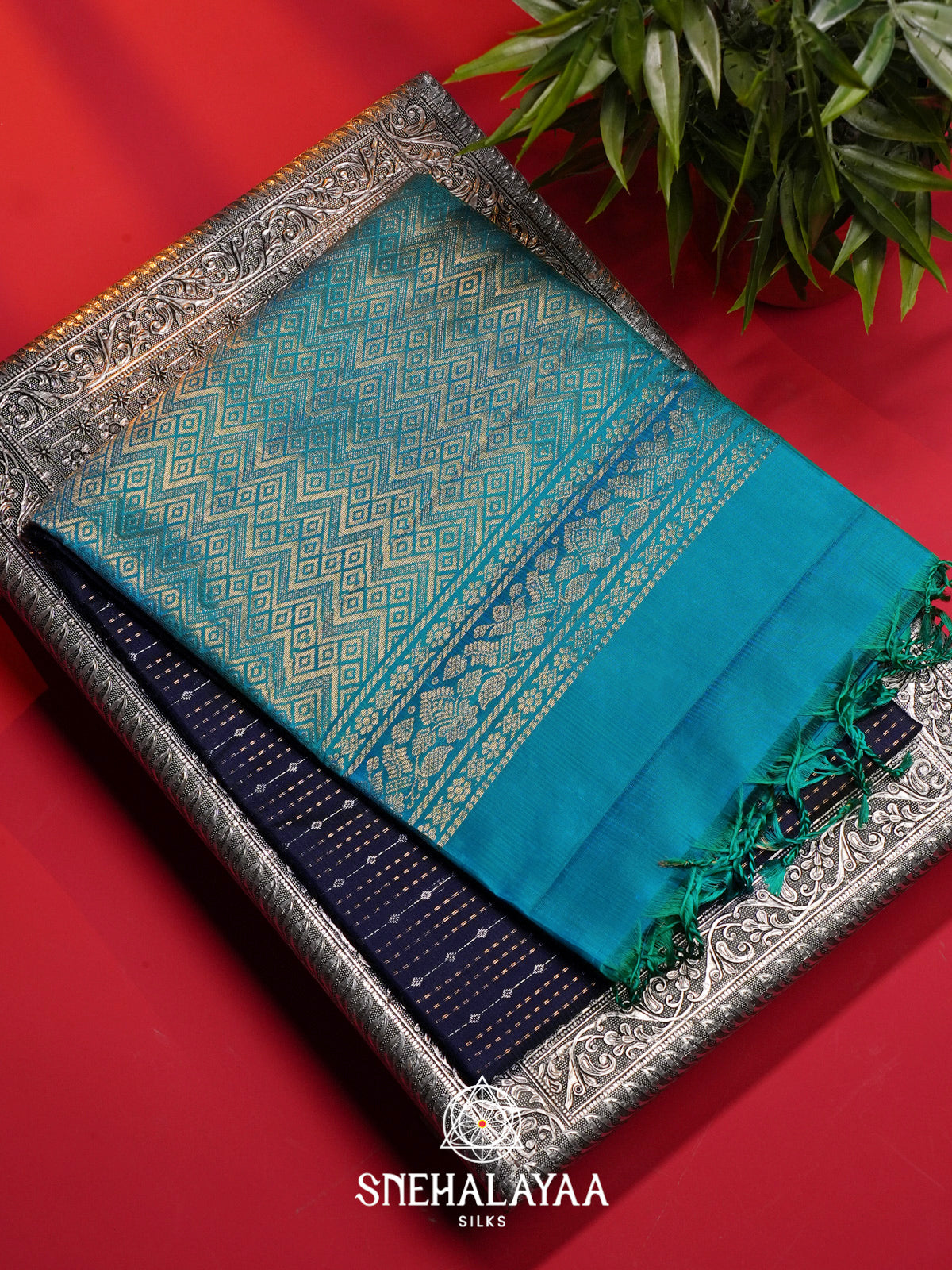 Midnight Blue Soft Silk Saree