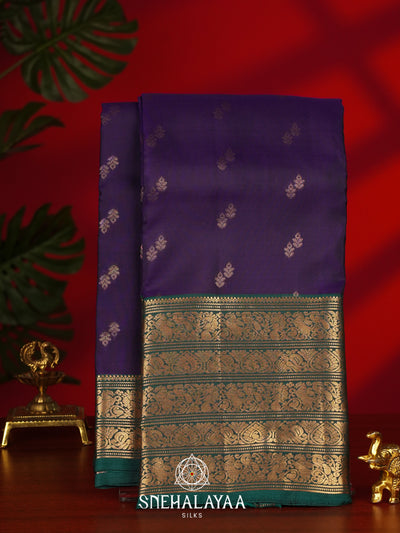 Purple Kanjivaram Silk Saree
