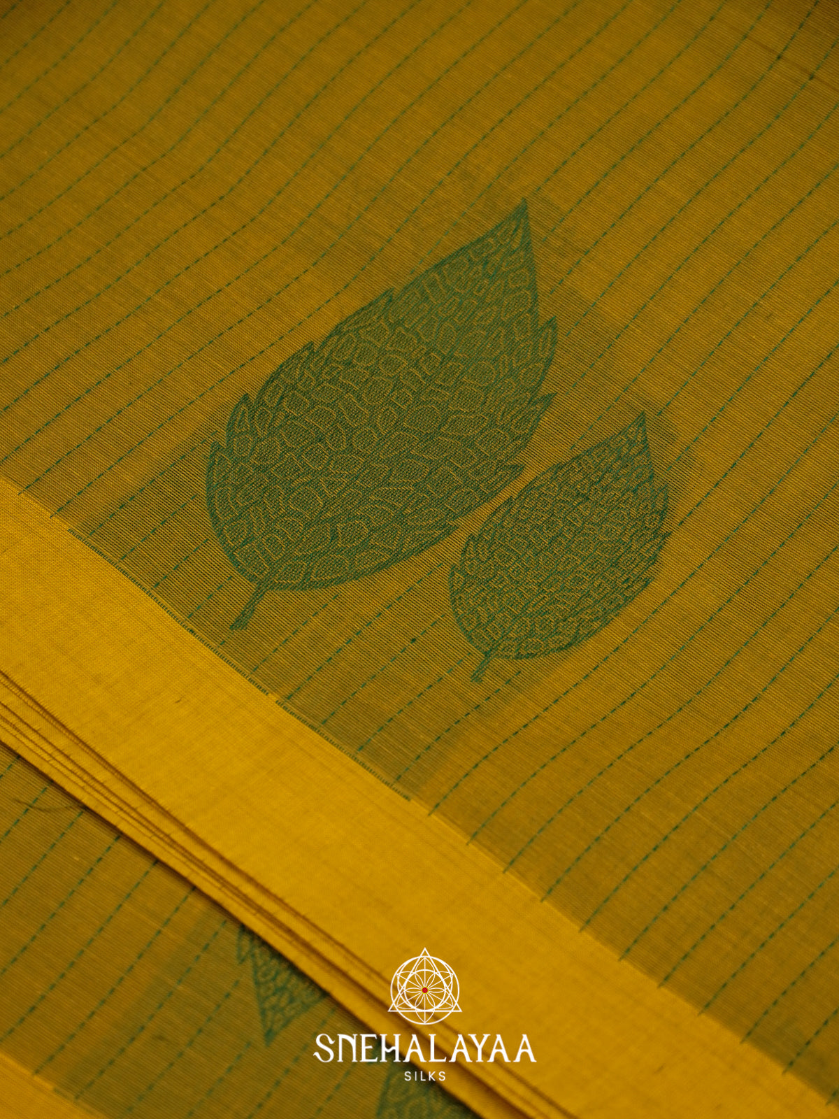 Mehendi Green Handloom Cotton Saree