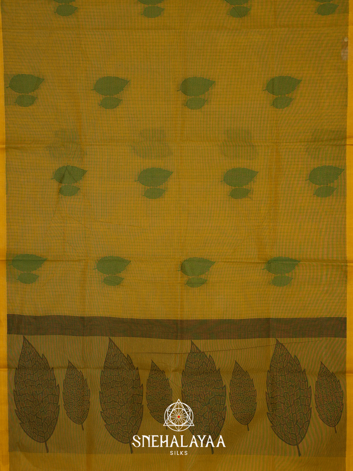 Mehendi Green Handloom Cotton Saree