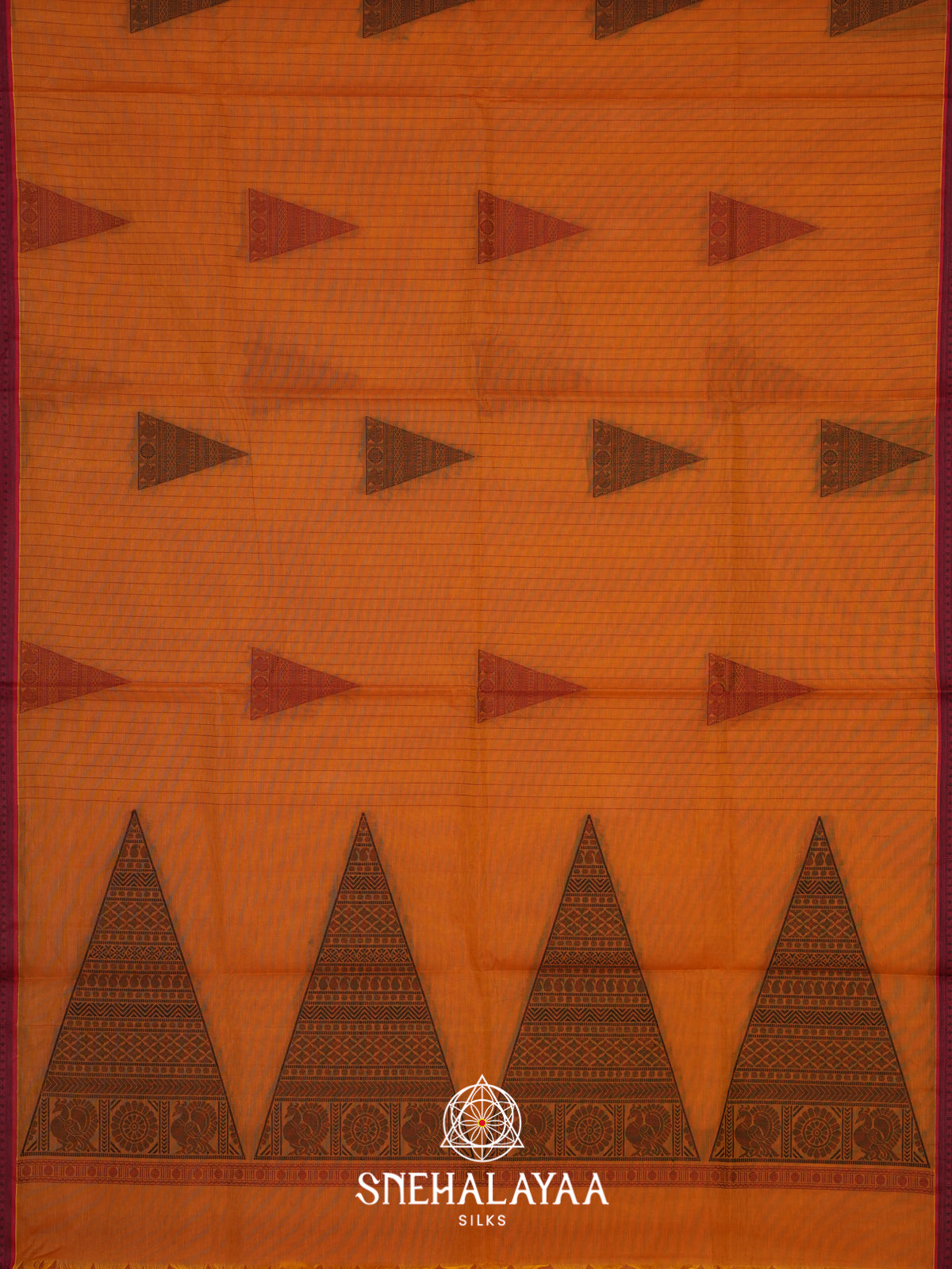 Mustard Handloom Cotton Saree