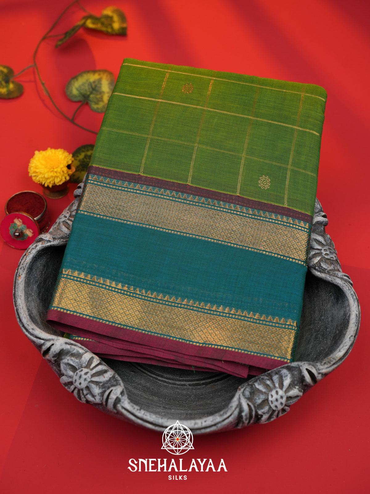 Green Kanchi Cotton Saree