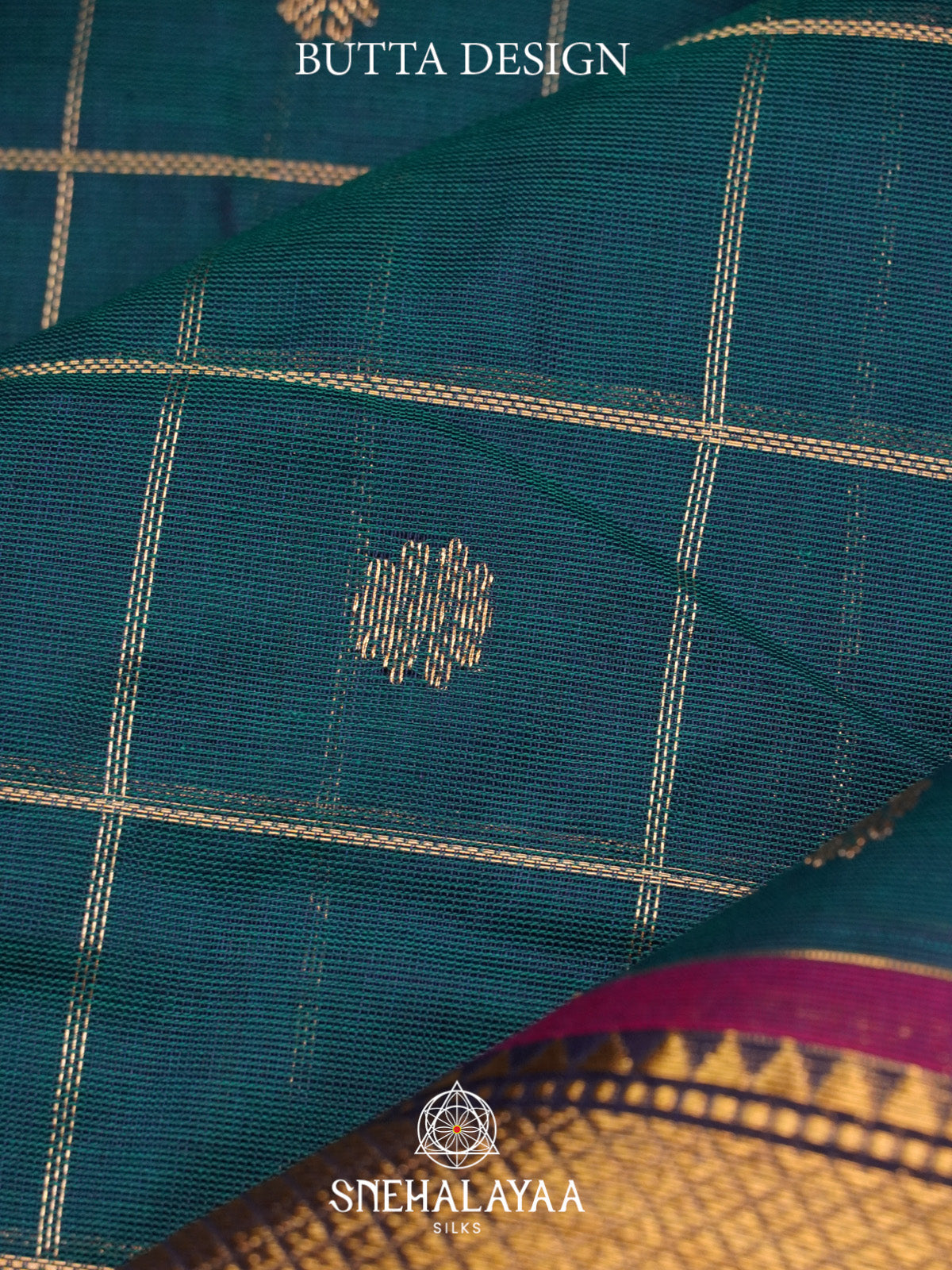 Peacock Green Kanchi Cotton Saree