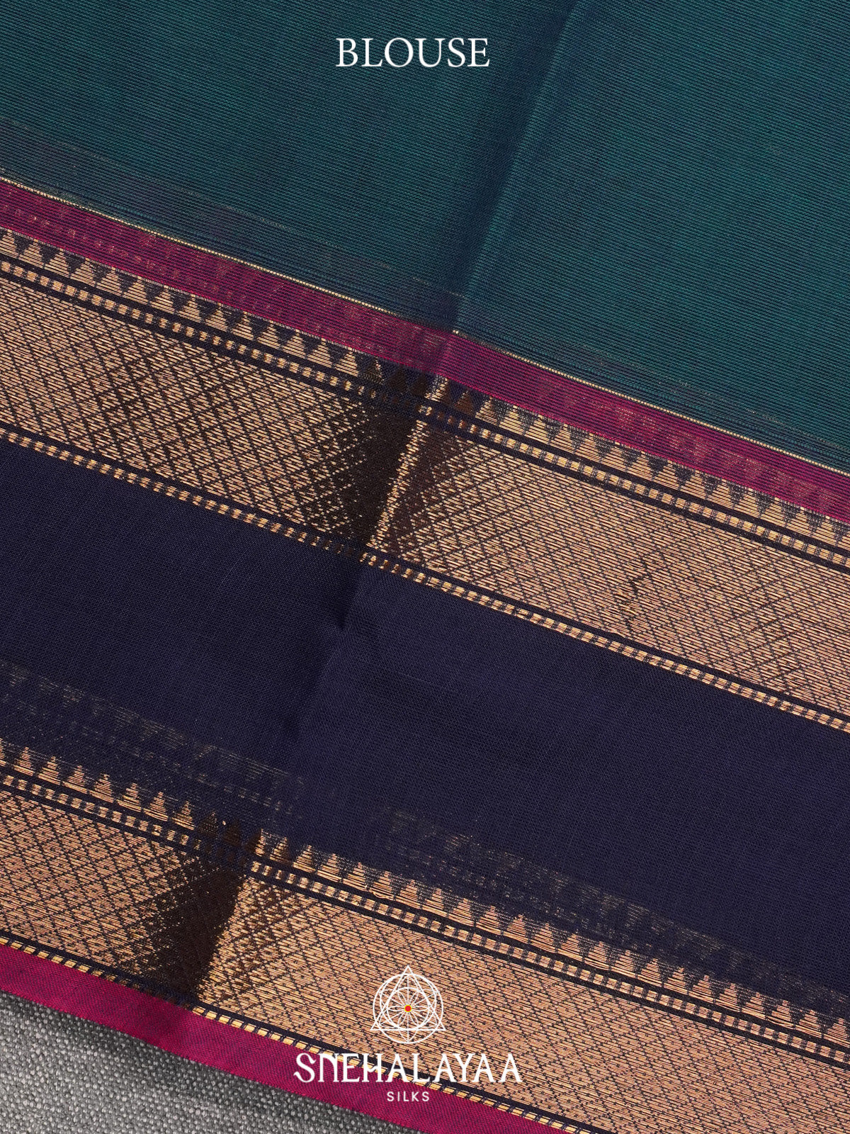 Peacock Green Kanchi Cotton Saree