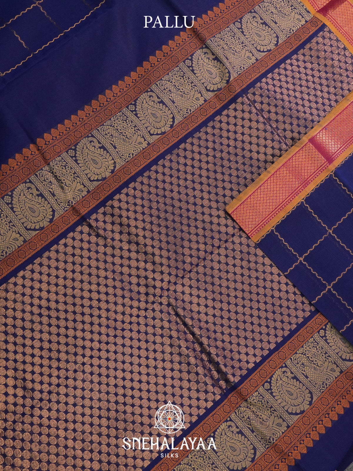 Navy Blue Kanchi Cotton Saree