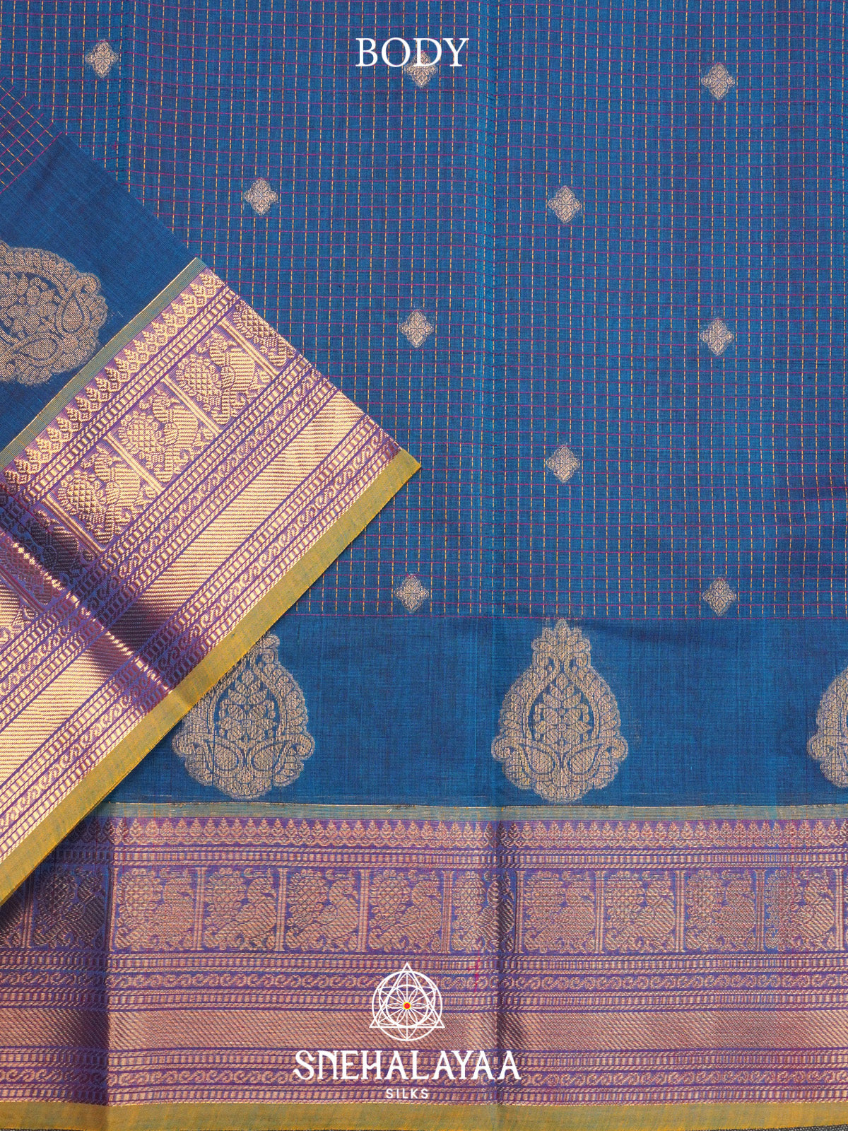 Blue Kanchi Cotton Saree