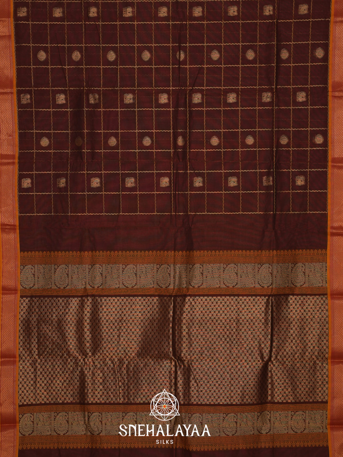 Burgundy Kanchi Cotton Saree