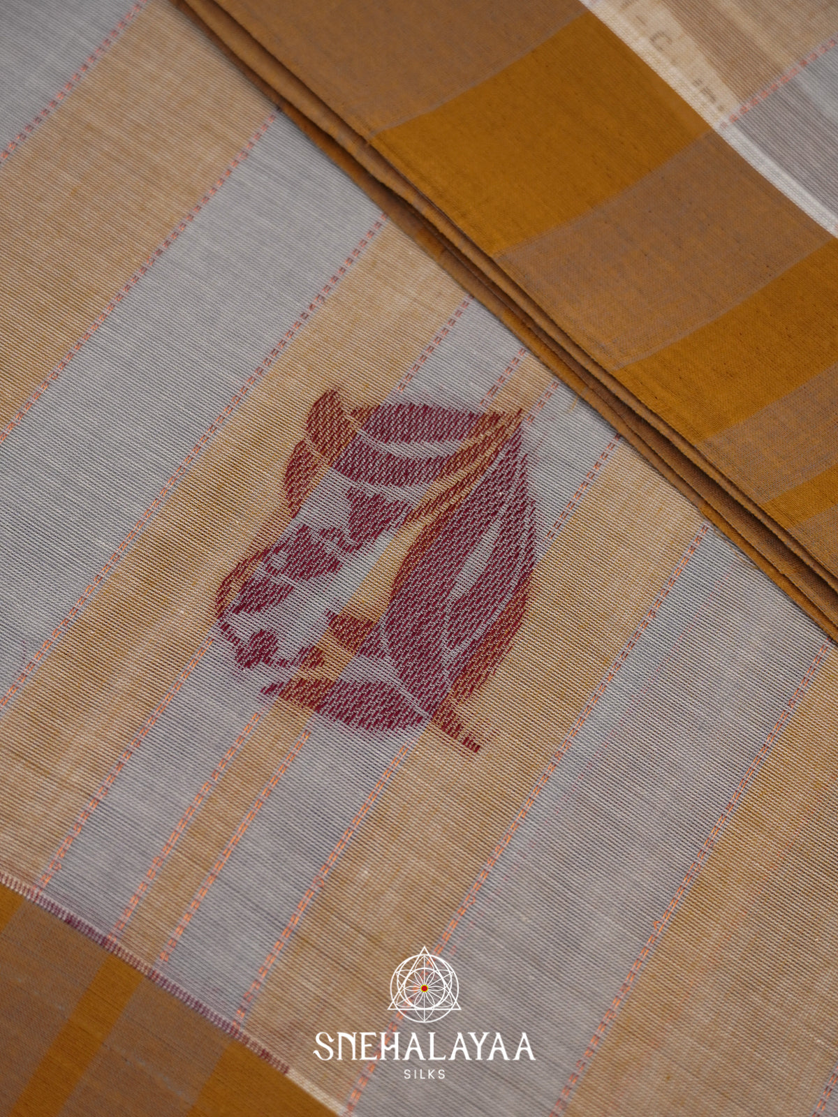 Grey Handloom Cotton Saree