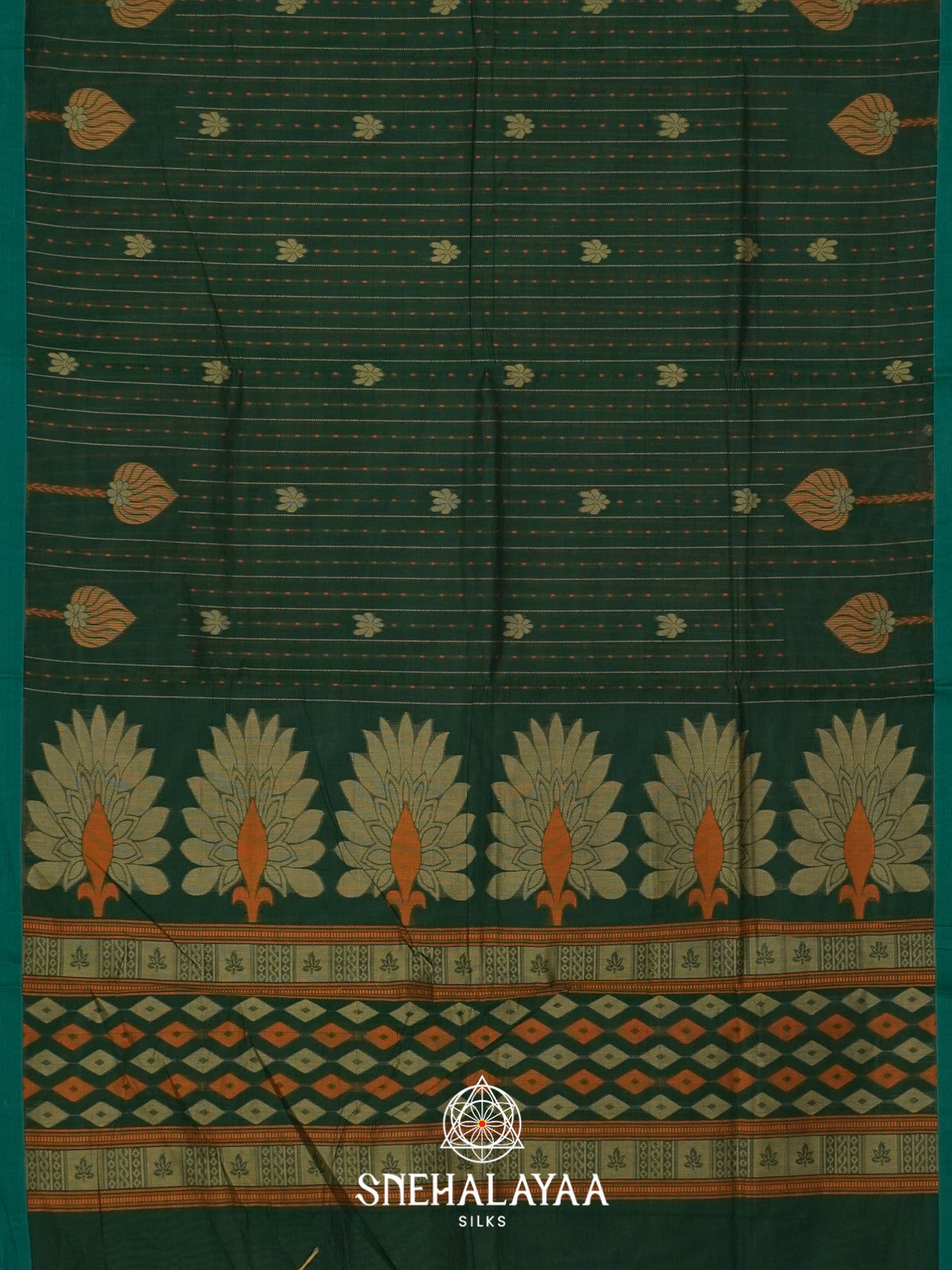 Green Handloom Cotton Saree