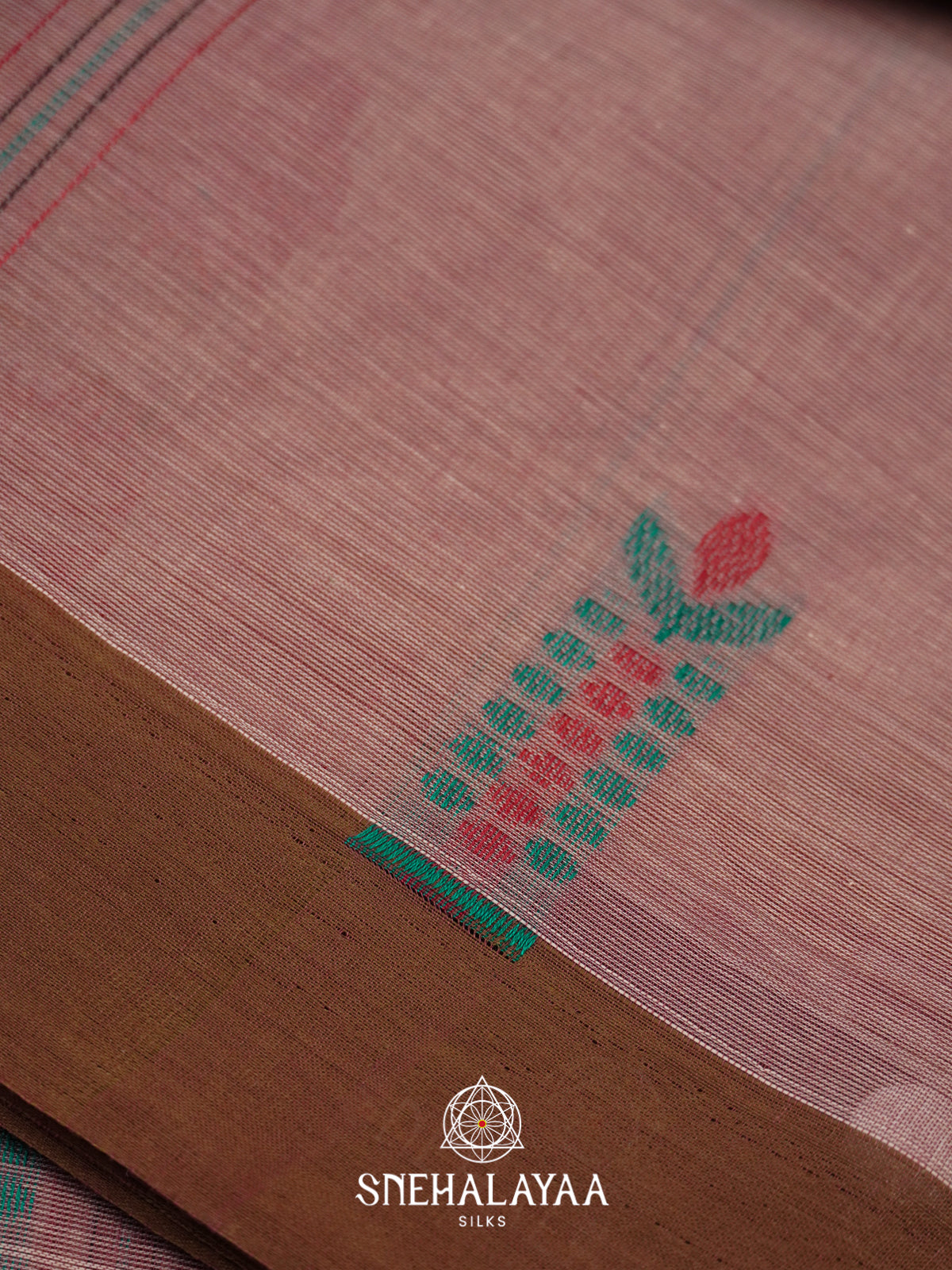 Pink Handloom Cotton Saree