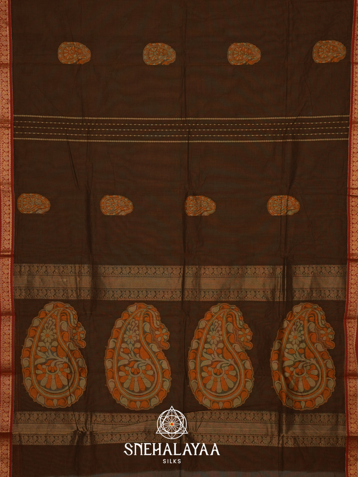 Brown Kanchi Cotton Saree