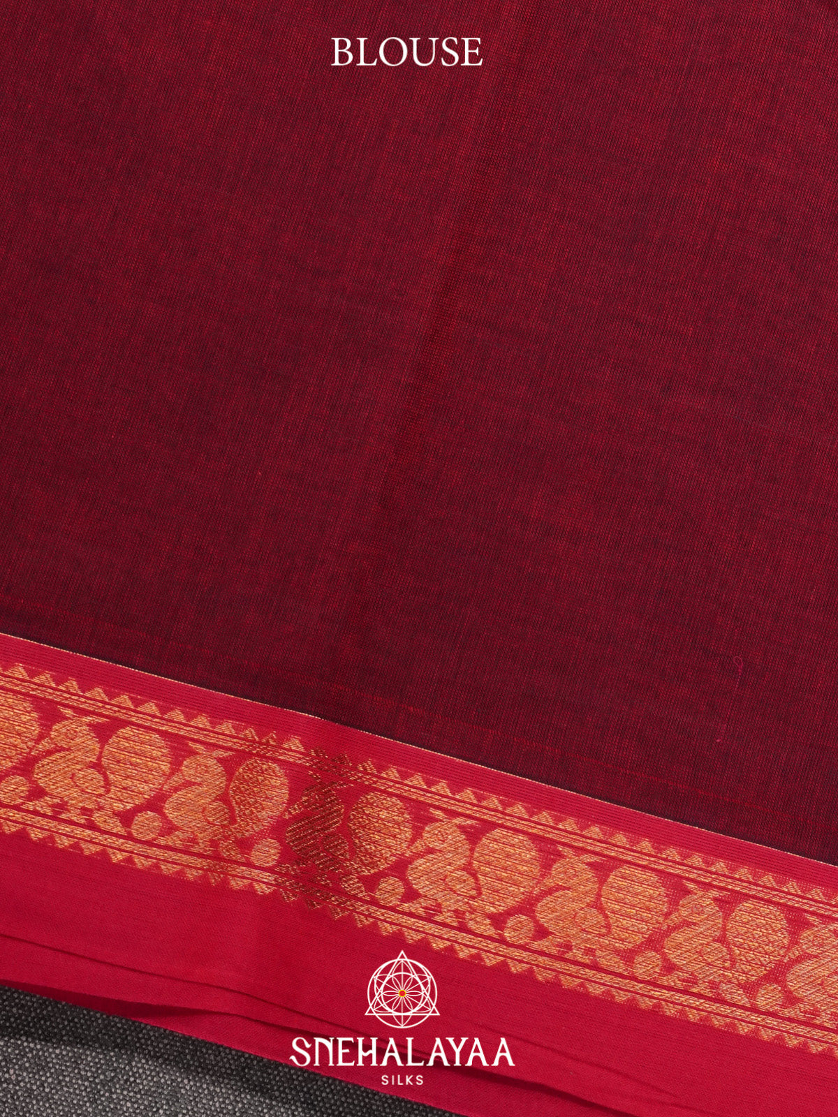 Maroon Kanchi Cotton Saree