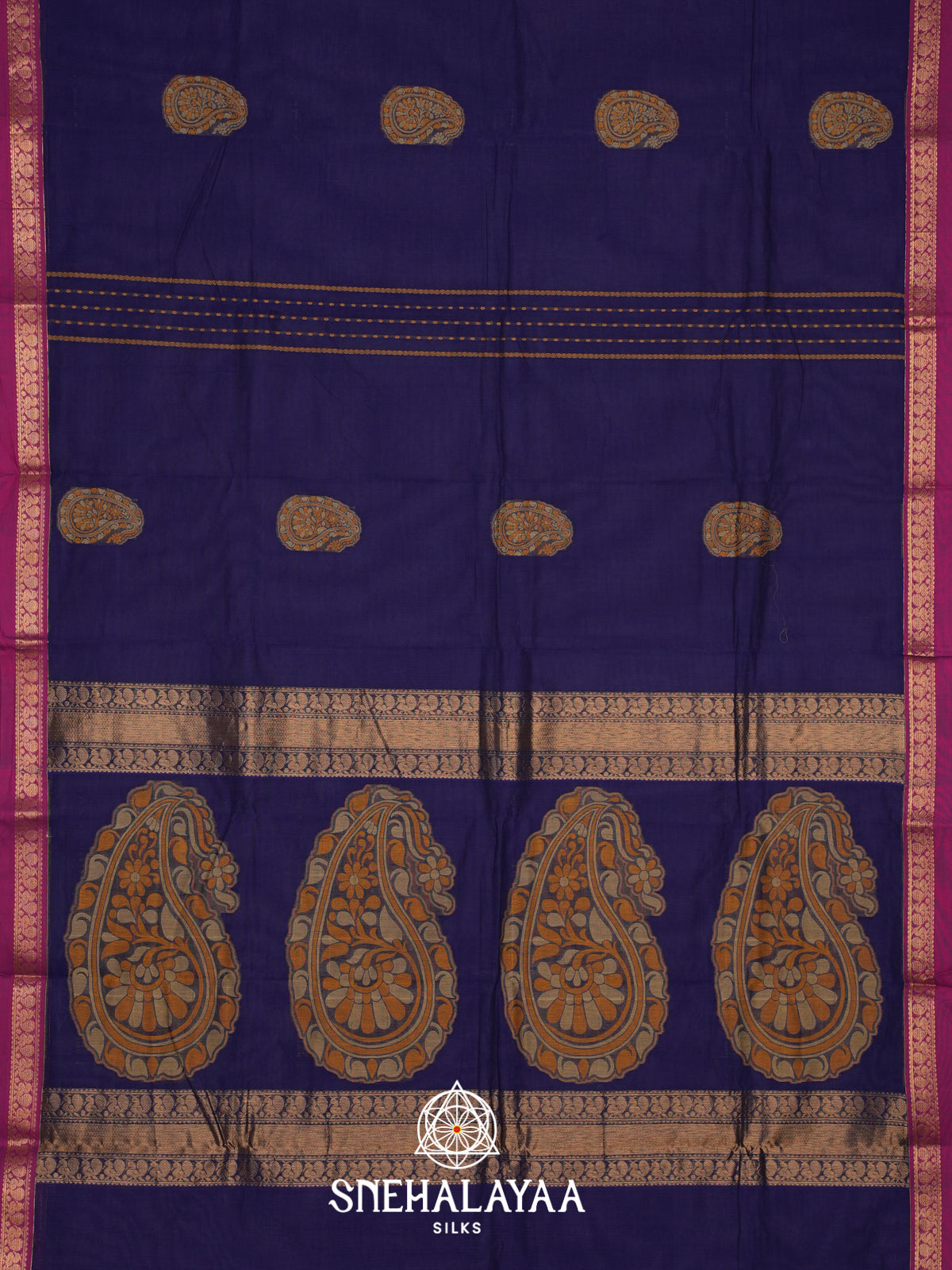 Blue Kanchi Cotton Saree