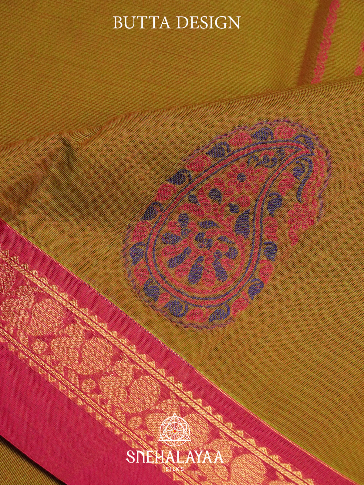 Mehandi Green Kanchi Cotton Saree