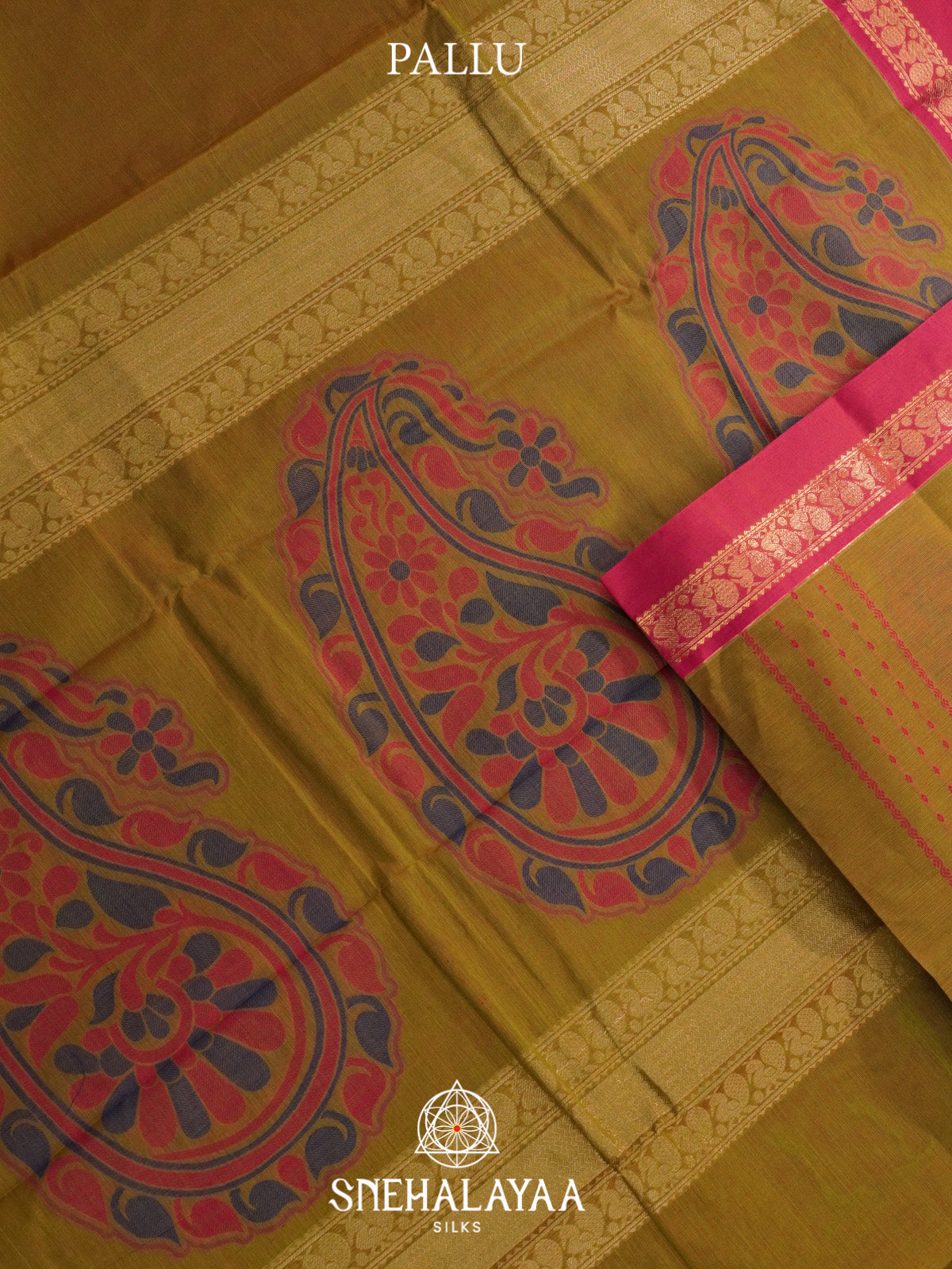 Mehandi Green Kanchi Cotton Saree