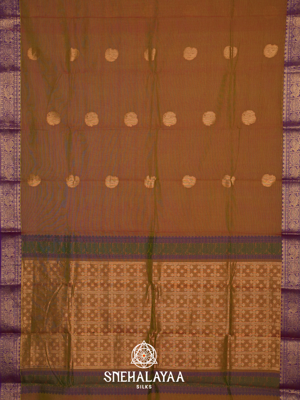 Brown Kanchi Cotton Saree