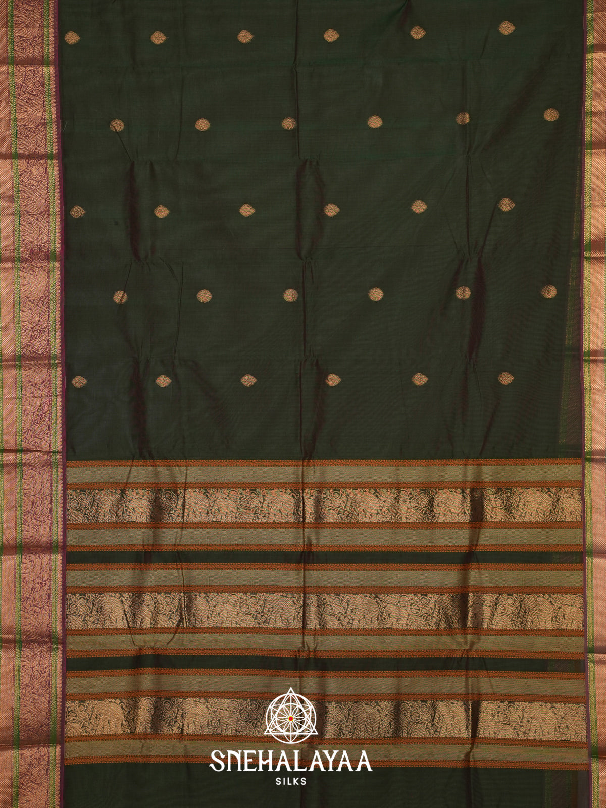 Black Kanchi Cotton Saree