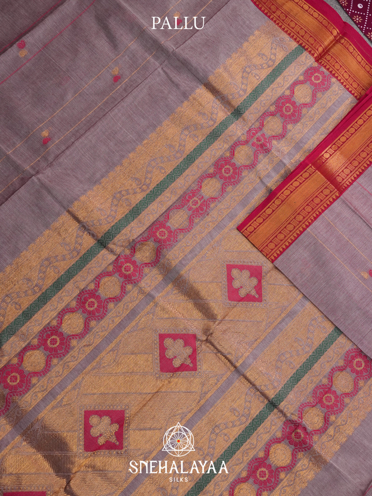 Grey Kanchi Cotton Saree