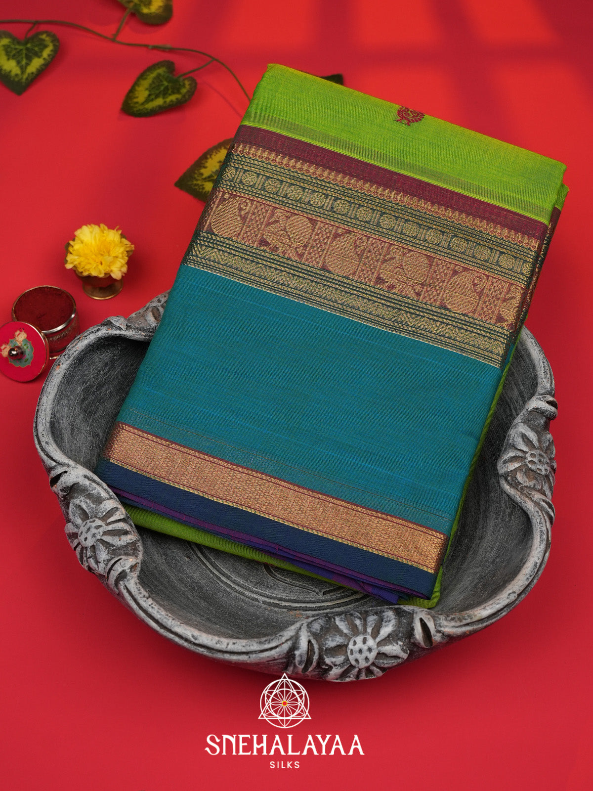 Green Kanchi Cotton Saree