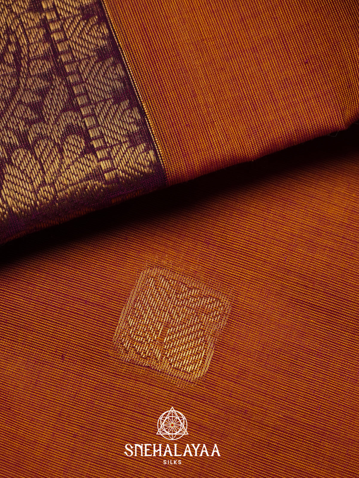 Copper Orange Kanchi Cotton Saree