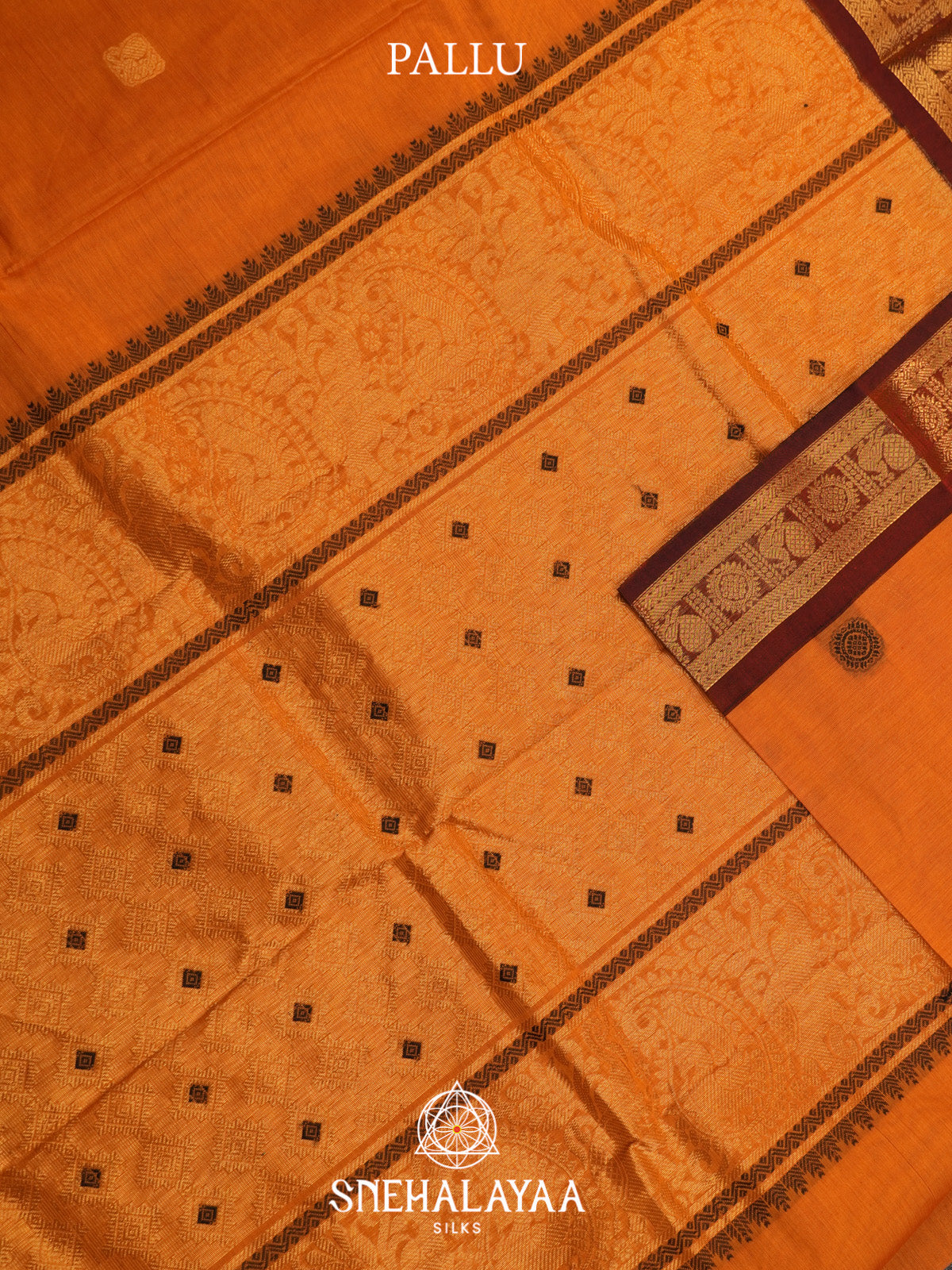 Orange Kanchi Cotton Saree