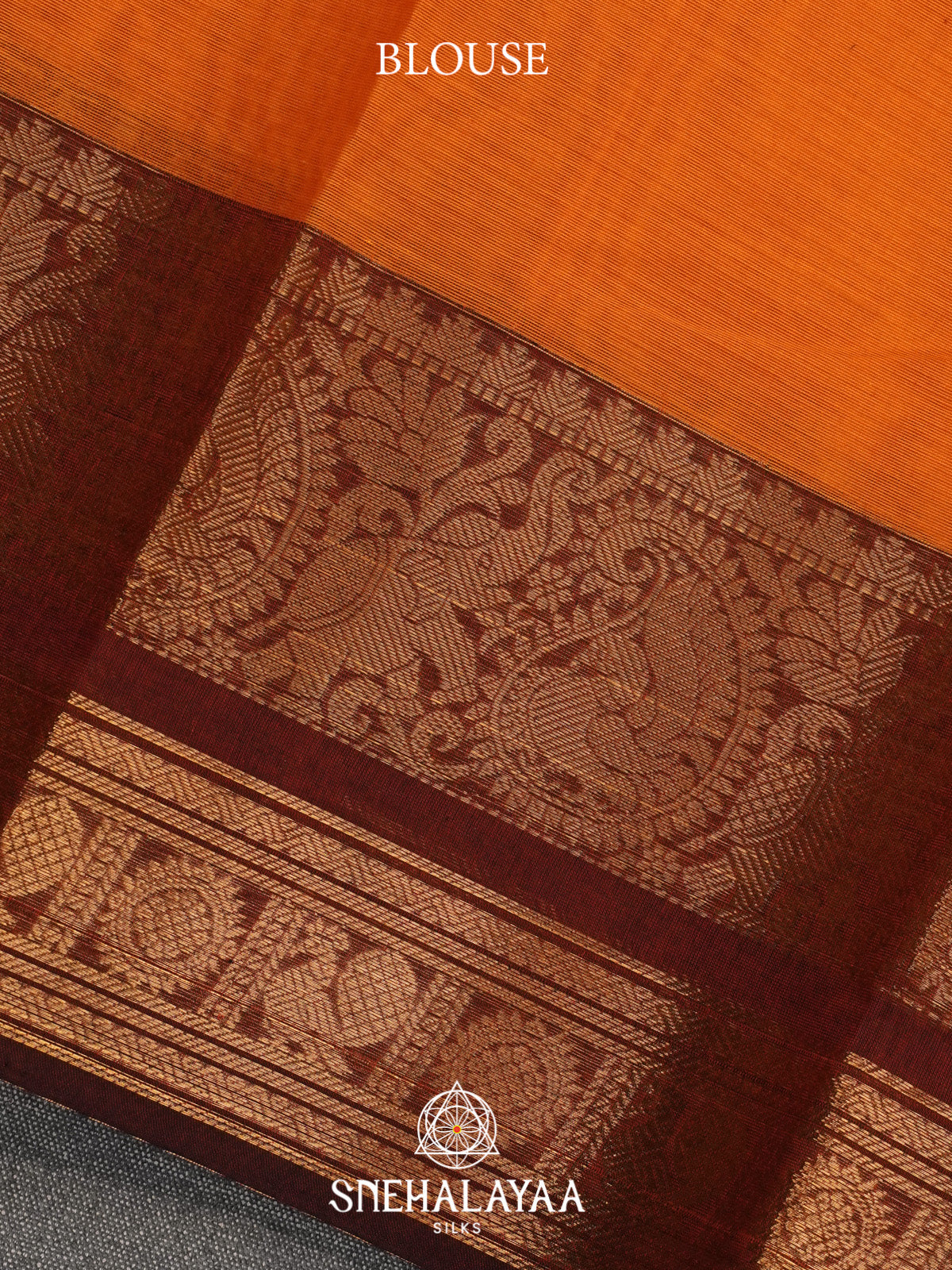 Orange Kanchi Cotton Saree