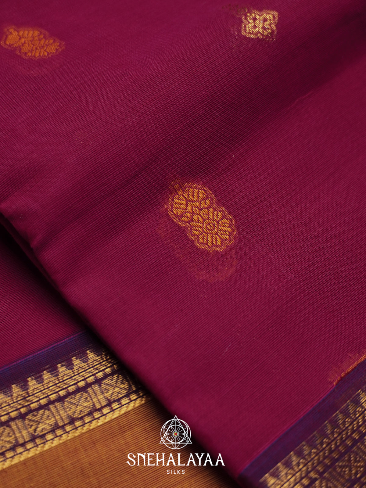 Magenta Kanchi Cotton Saree