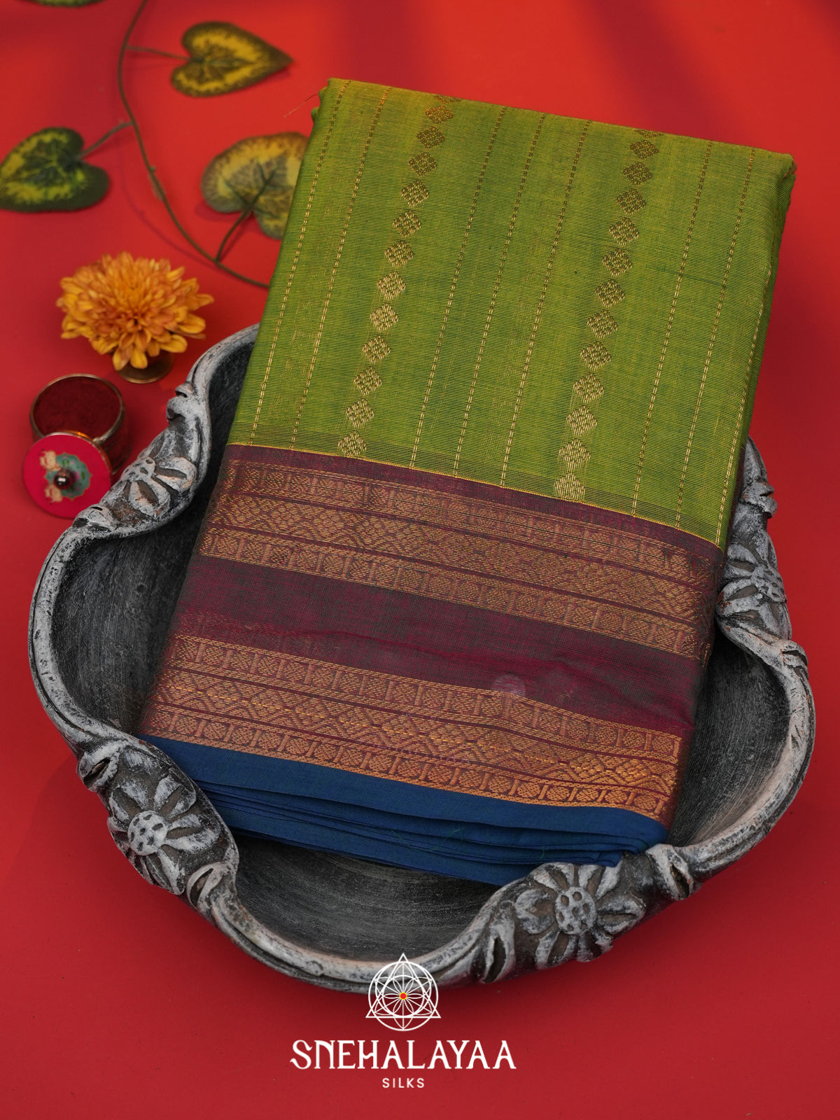 Green Kanchi Cotton Saree
