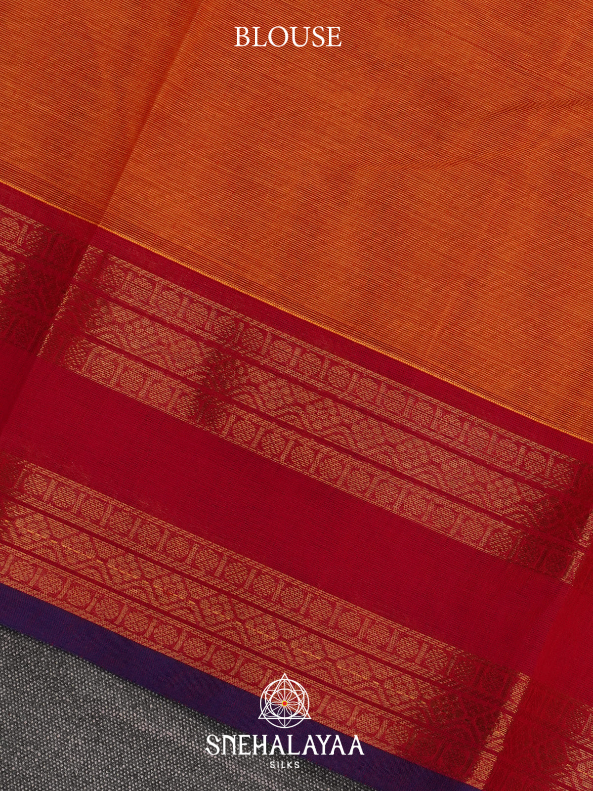 Orange Kanchi Cotton Saree