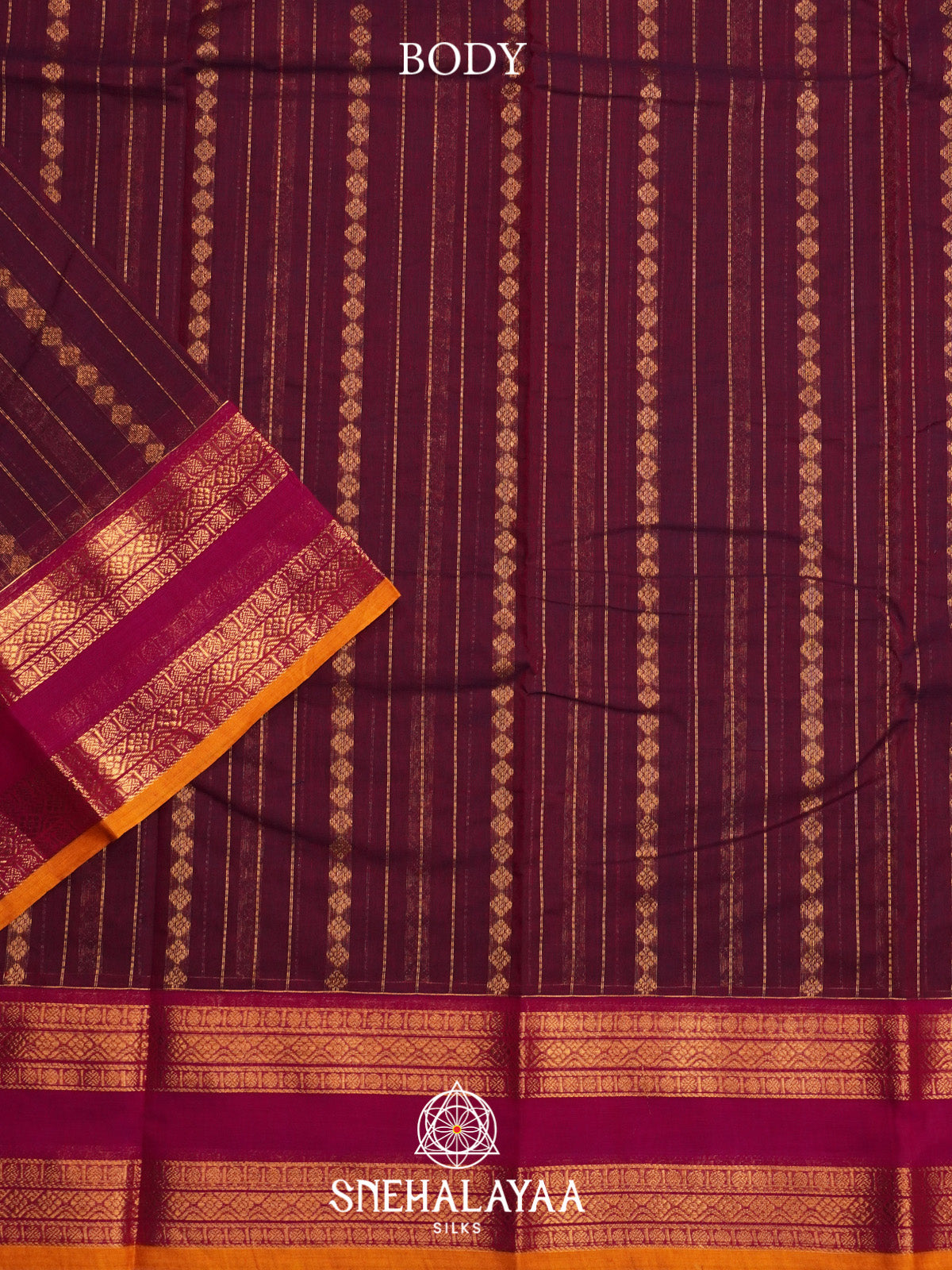 Magenta Kanchi Cotton Saree