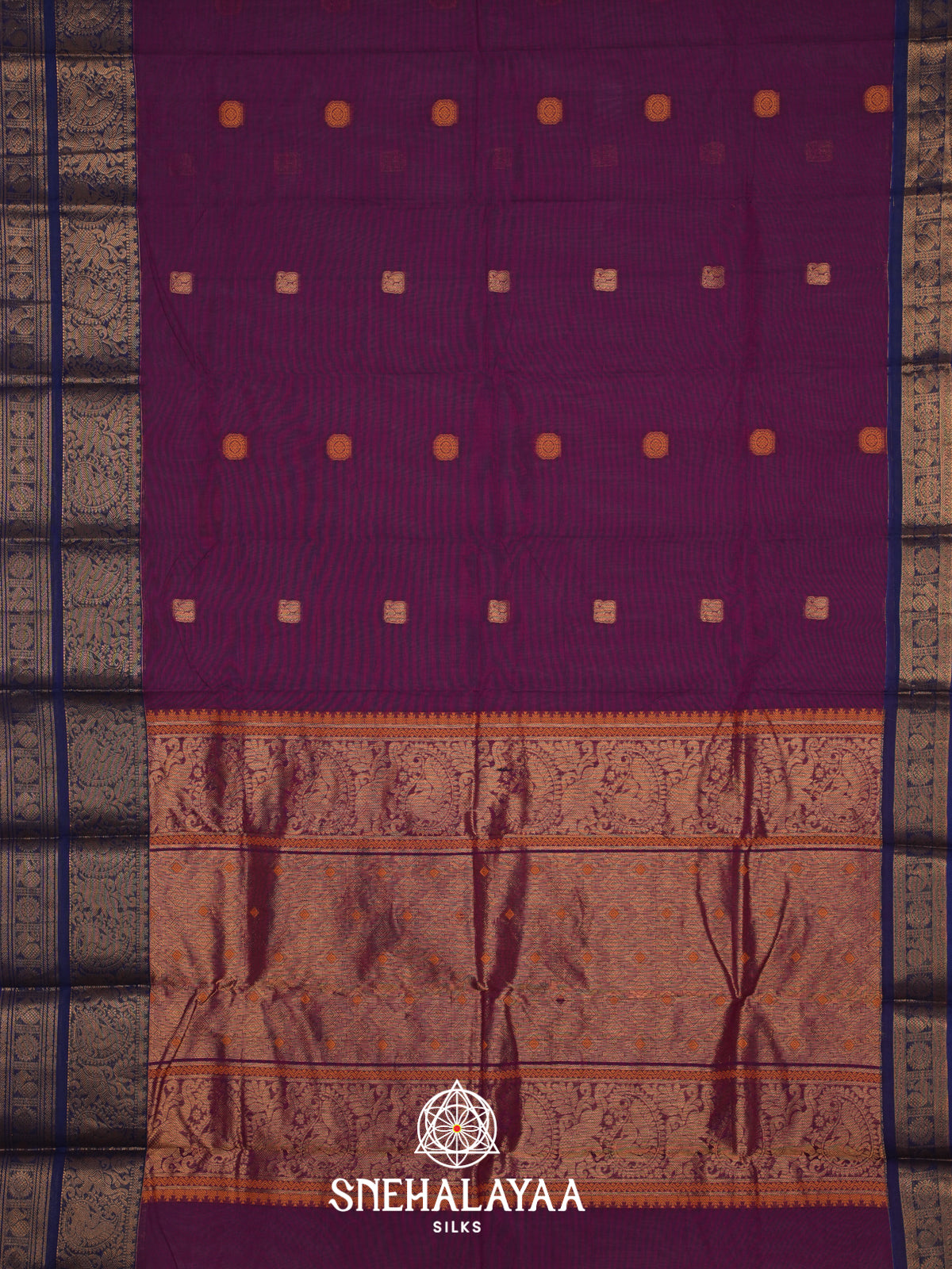 Violet Kanchi Cotton Saree
