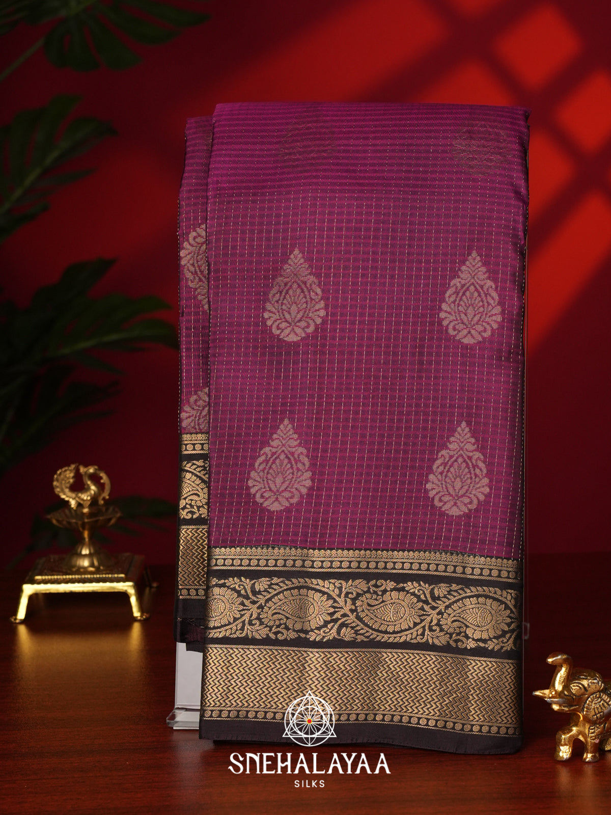Magenta Kanjivaram Silk Saree