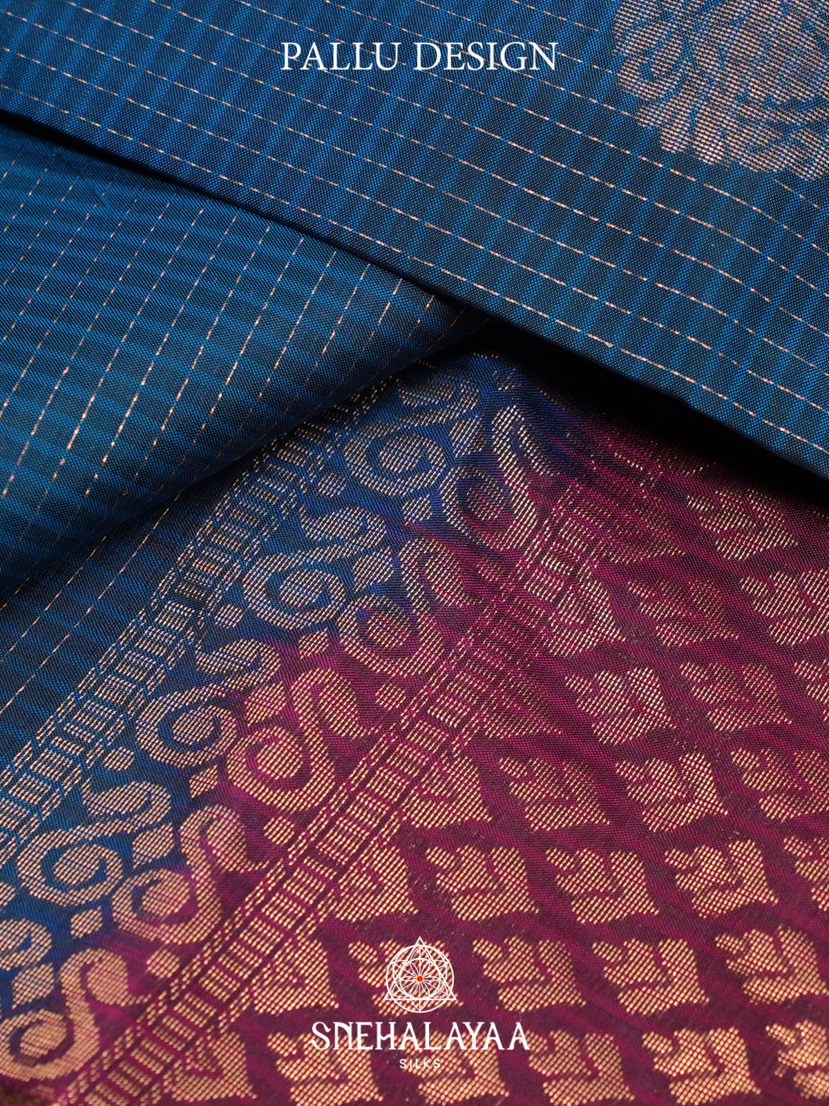 Peacock Blue Kanjivaram Silk Saree