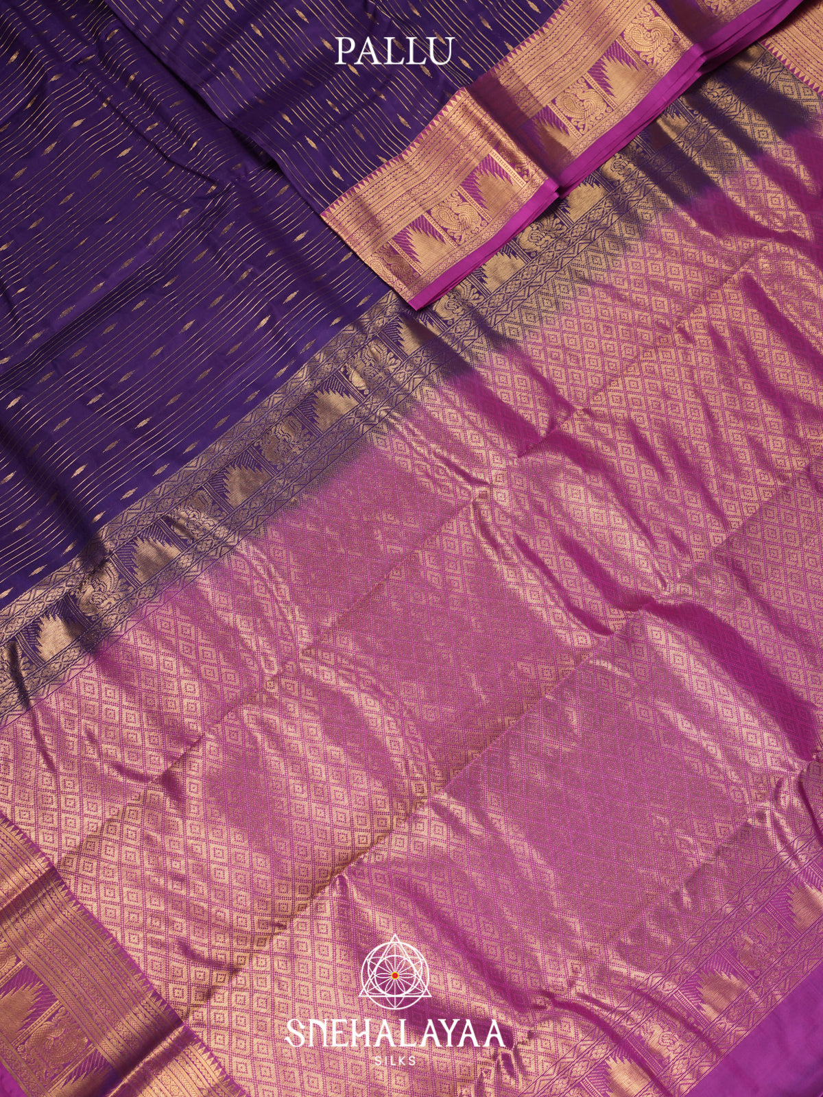 Purple Kanjivaram Silk Saree