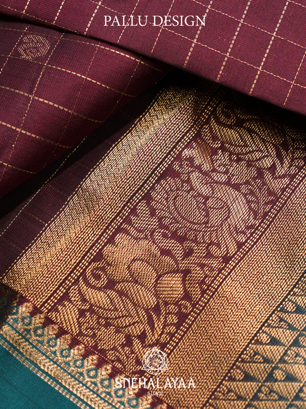 Wine Kanjivaram Silk Saree