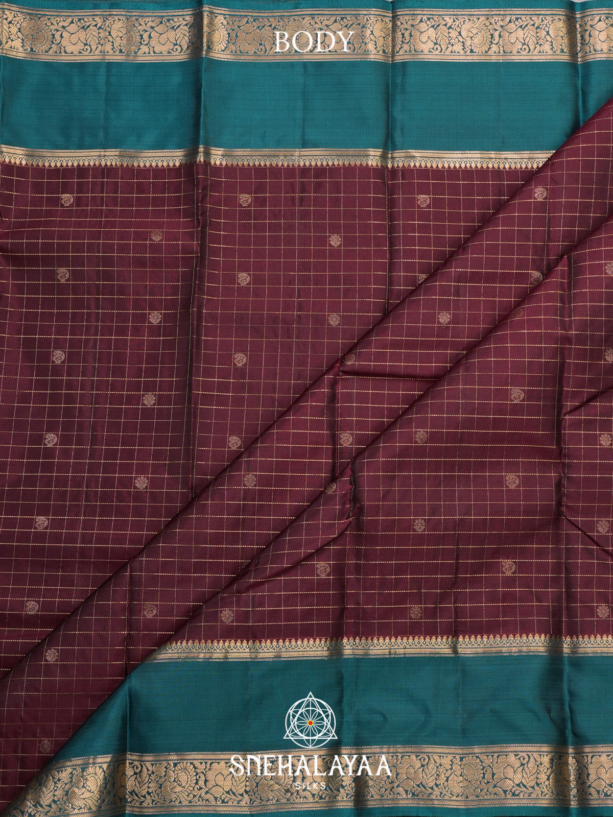 Wine Kanjivaram Silk Saree