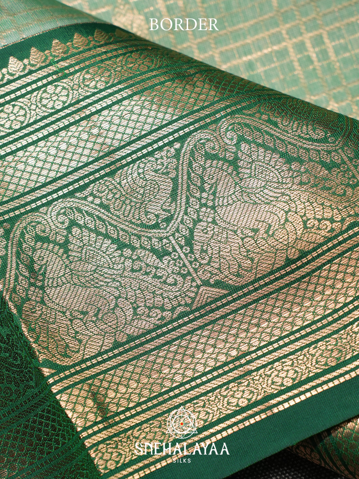 Mint Green Kanjivaram Silk Saree