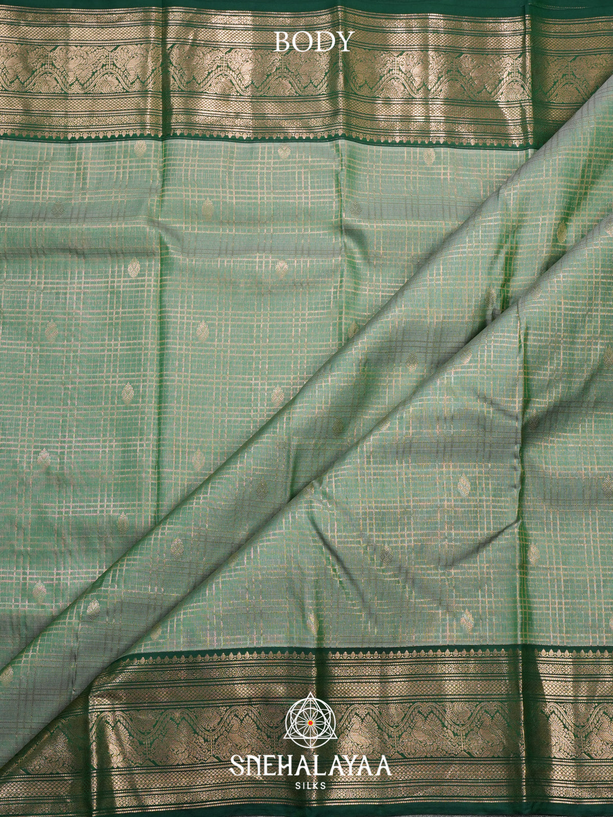 Mint Green Kanjivaram Silk Saree
