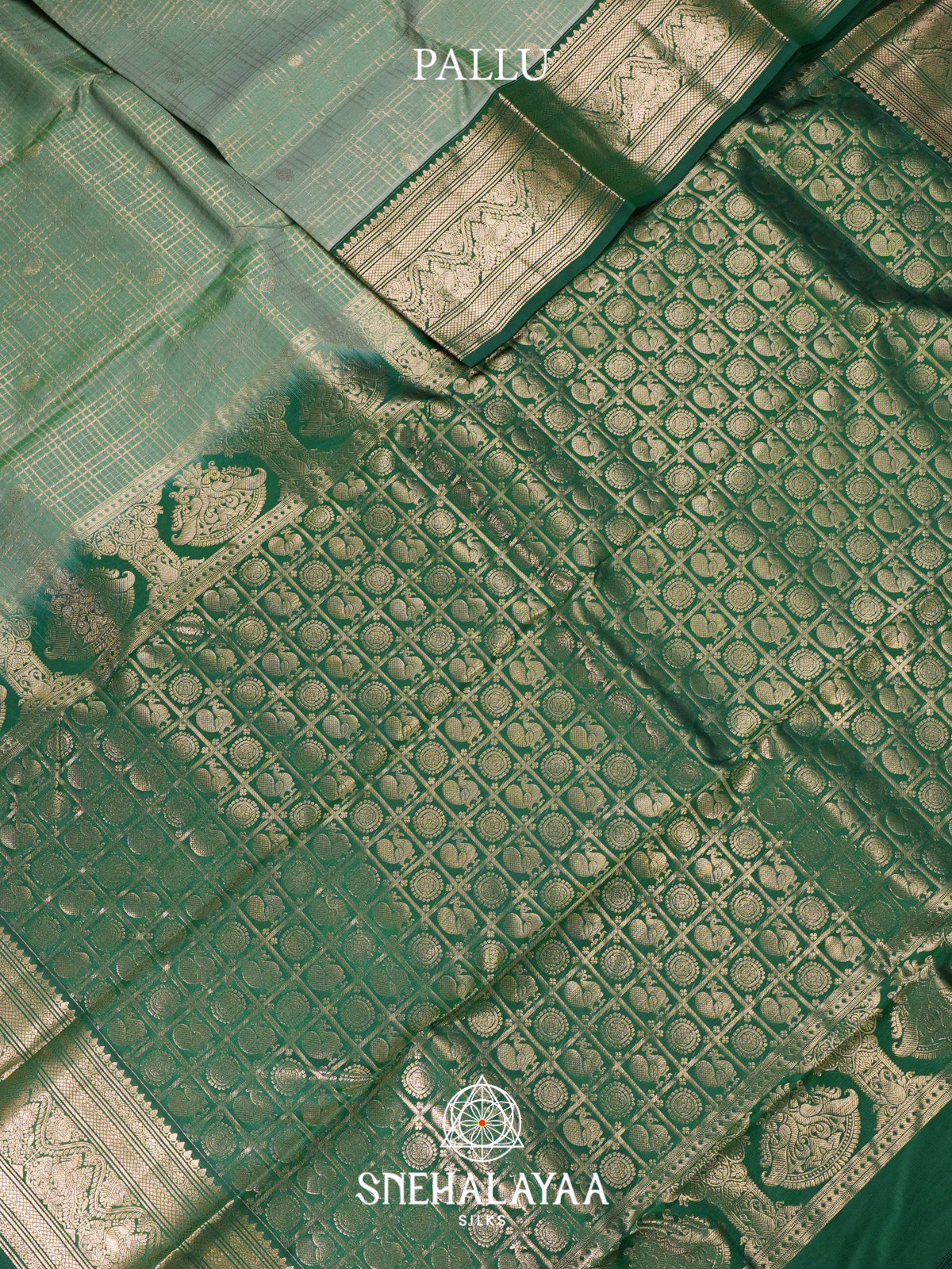 Mint Green Kanjivaram Silk Saree