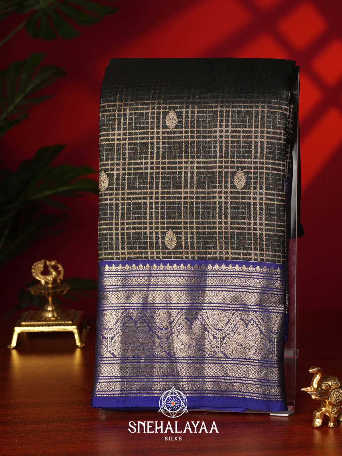 Black Kanjivaram Silk Saree