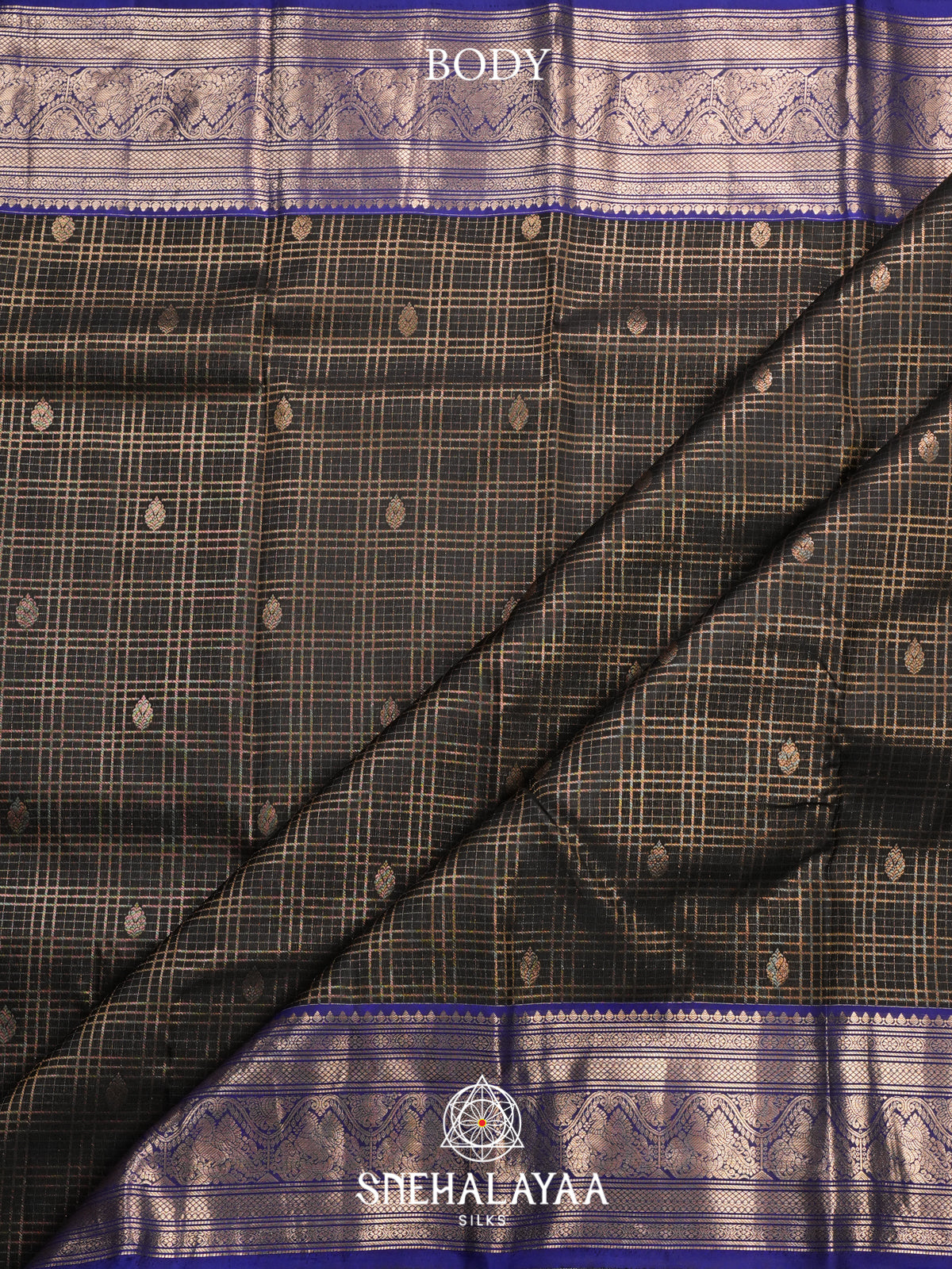 Black Kanjivaram Silk Saree