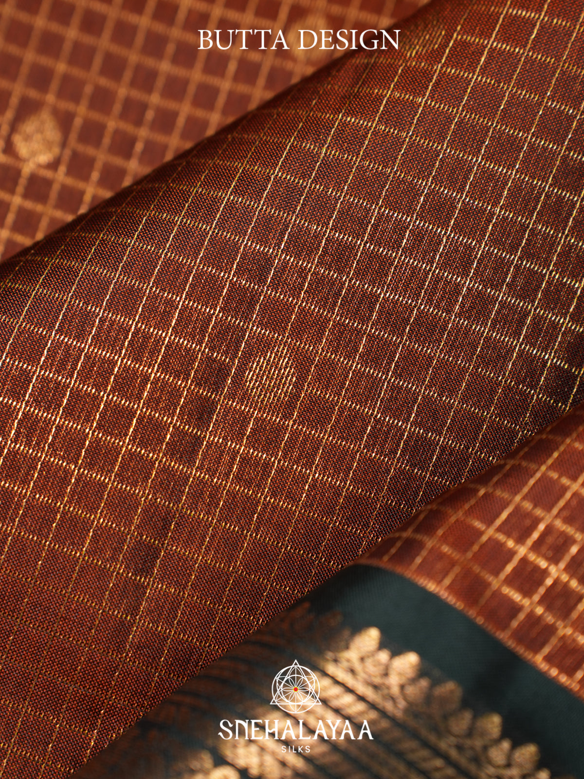Burnt Orange Kanjivaram Silk Saree
