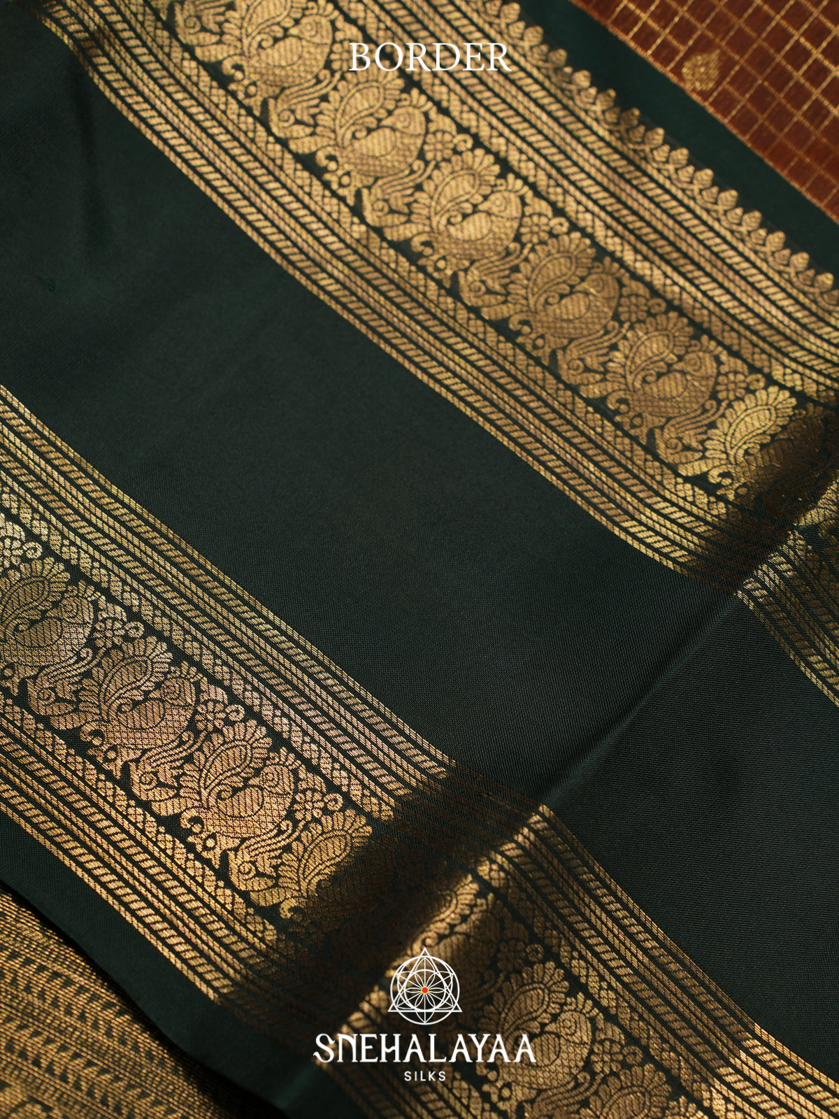 Burnt Orange Kanjivaram Silk Saree