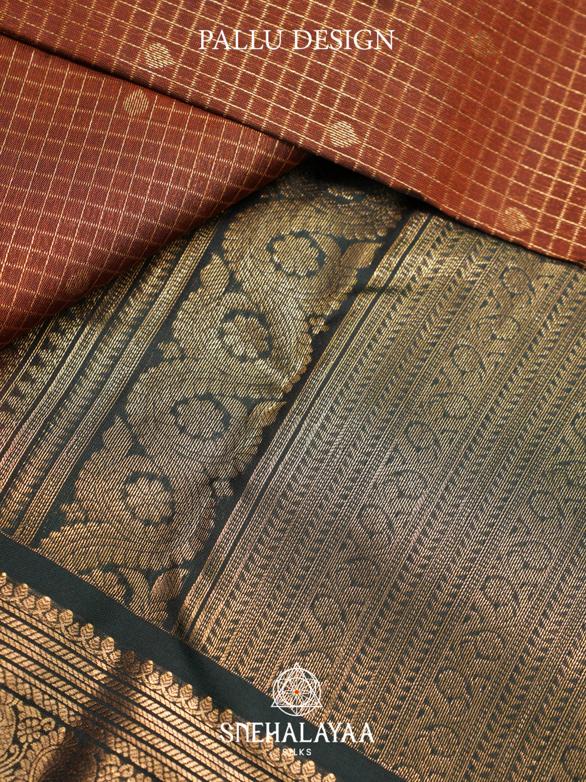 Burnt Orange Kanjivaram Silk Saree