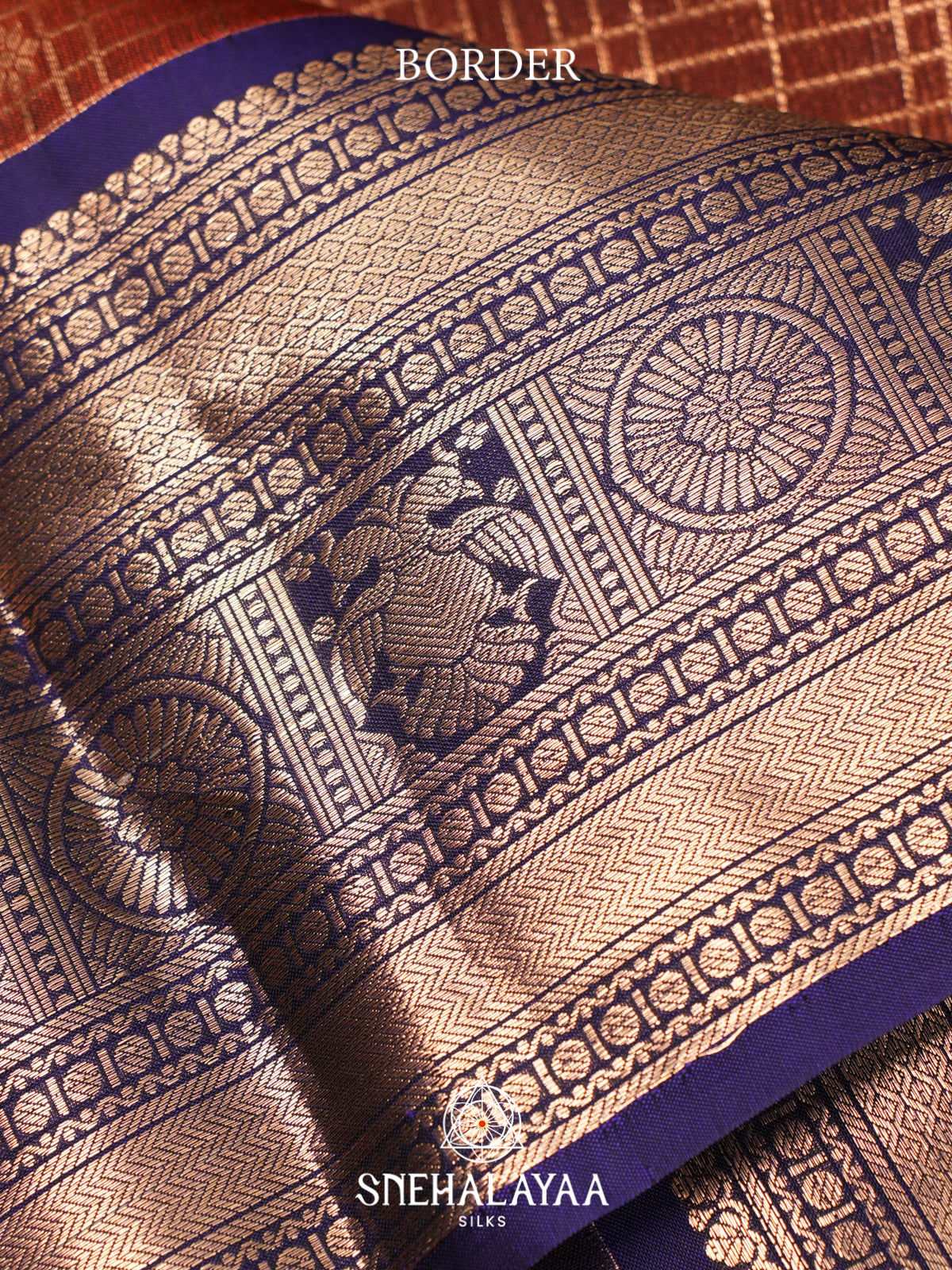 Chocolate Brown Kanjivaram Silk Saree