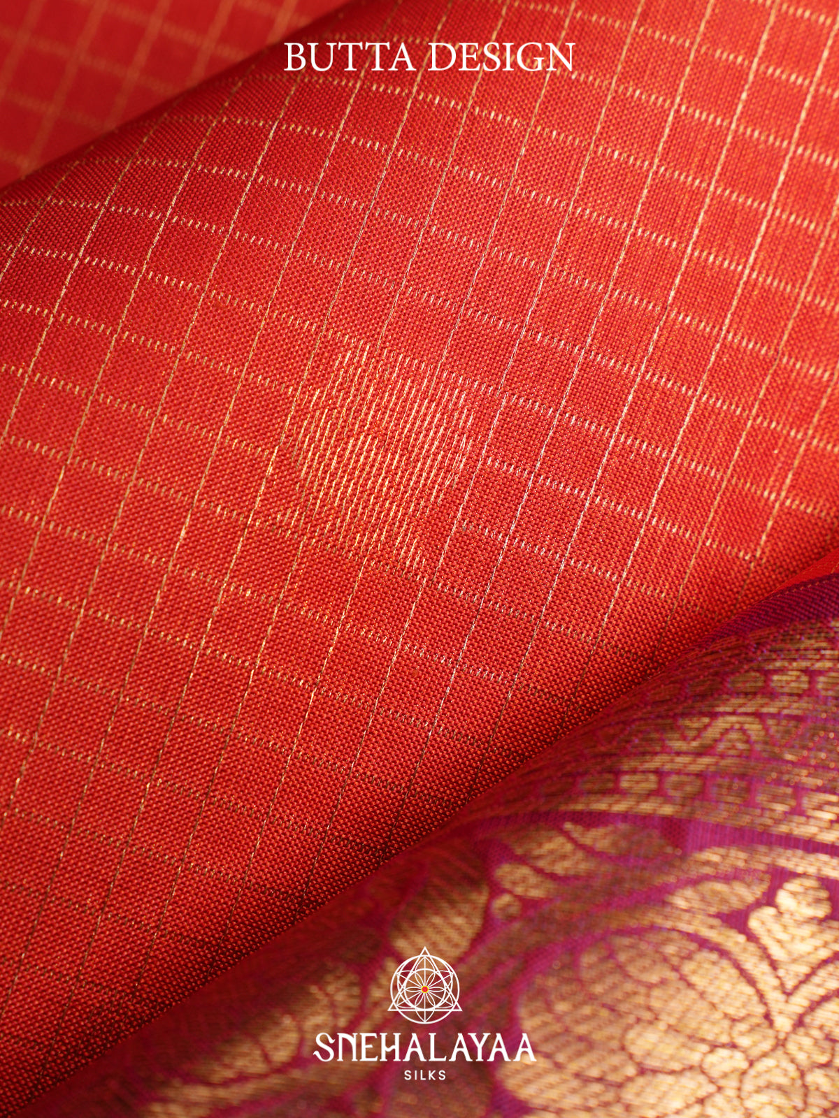 Rust Orange Kanjivaram Silk Saree