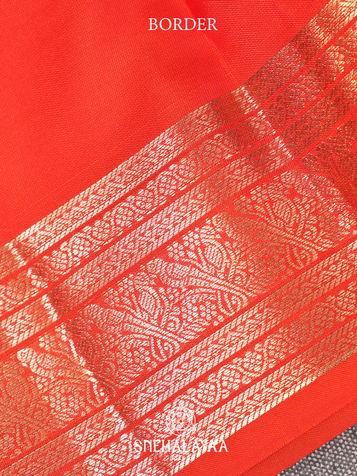 Orange Kanjivaram Silk Saree