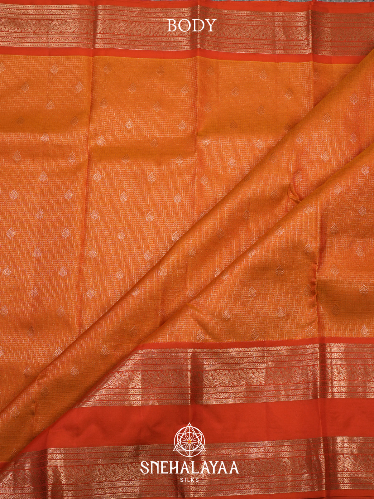 Orange Kanjivaram Silk Saree