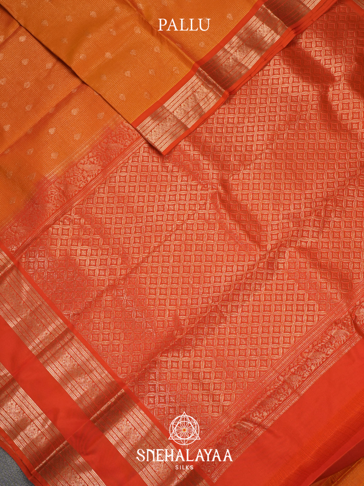 Orange Kanjivaram Silk Saree
